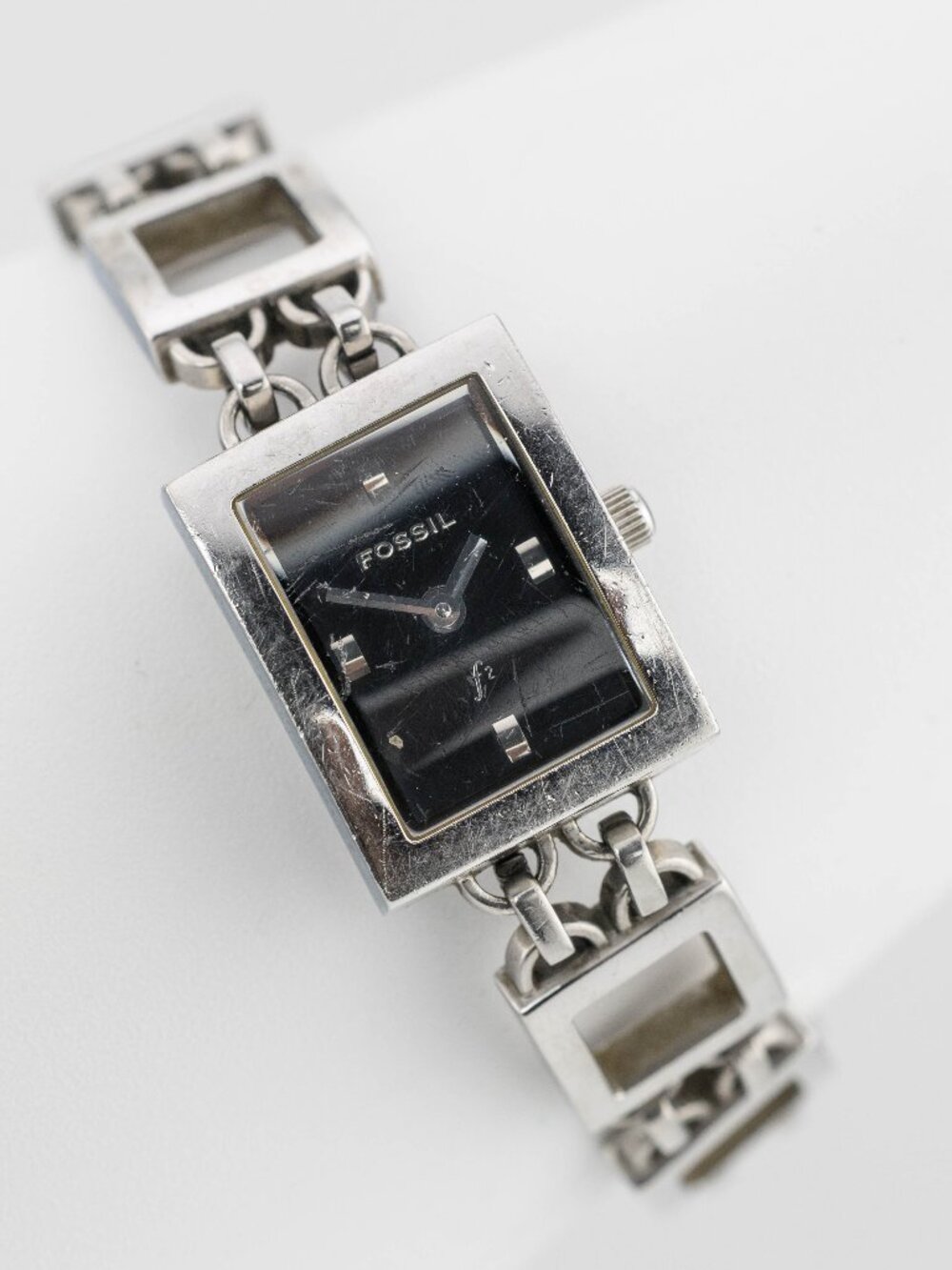Fossil F2 ES-9413 Black Dial Bracelet Quartz Analog Women's Watch New Battery
